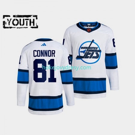 Dětské Hokejový Dres Winnipeg Jets Kyle Connor 81 Adidas 2022 Reverse Retro Bílý Authentic